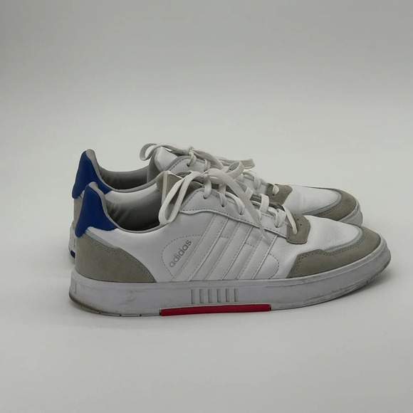 Adidas “Neo Courtmaster” White Gray Leather  Cloudfoam Men’s SZ: 11.5 # FW9359 - Picture 1 of 16